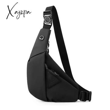 Men’s Waist Bag Crossbody Sling Banana Bags Waterproof Large Capacity Shoulder Outdoor Backpack